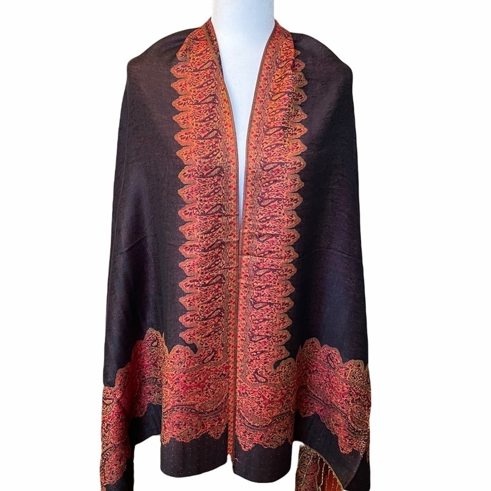 Beautiful Pashmina Style Border Pattern Scarf/ Sh… - image 3